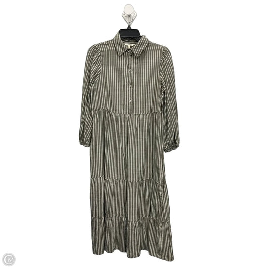 Dress Casual Maxi By Max Studio In Green & White, Size: S