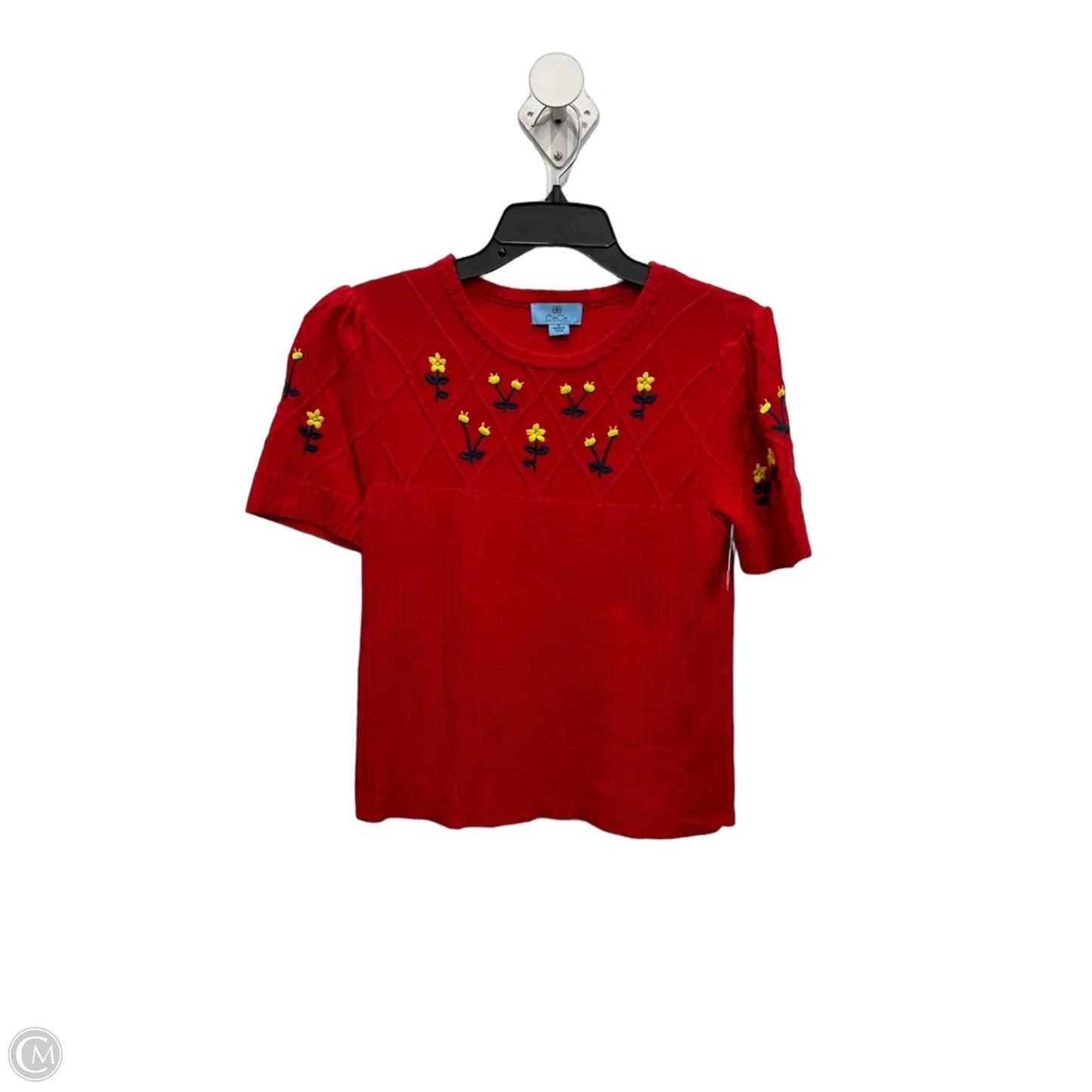 Top Short Sleeve By Cece In Red, Size: S