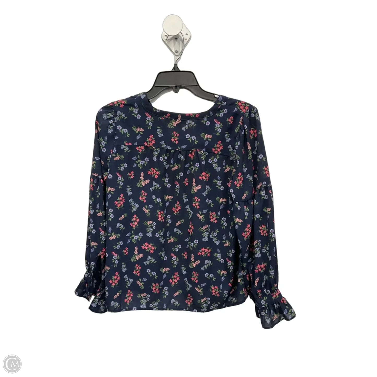 Top Long Sleeve By Loft In Navy, Size: Xsp