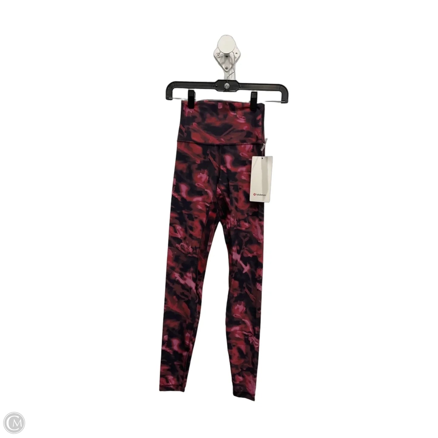Athletic Leggings By Lululemon In Black & Red, Size: Xs