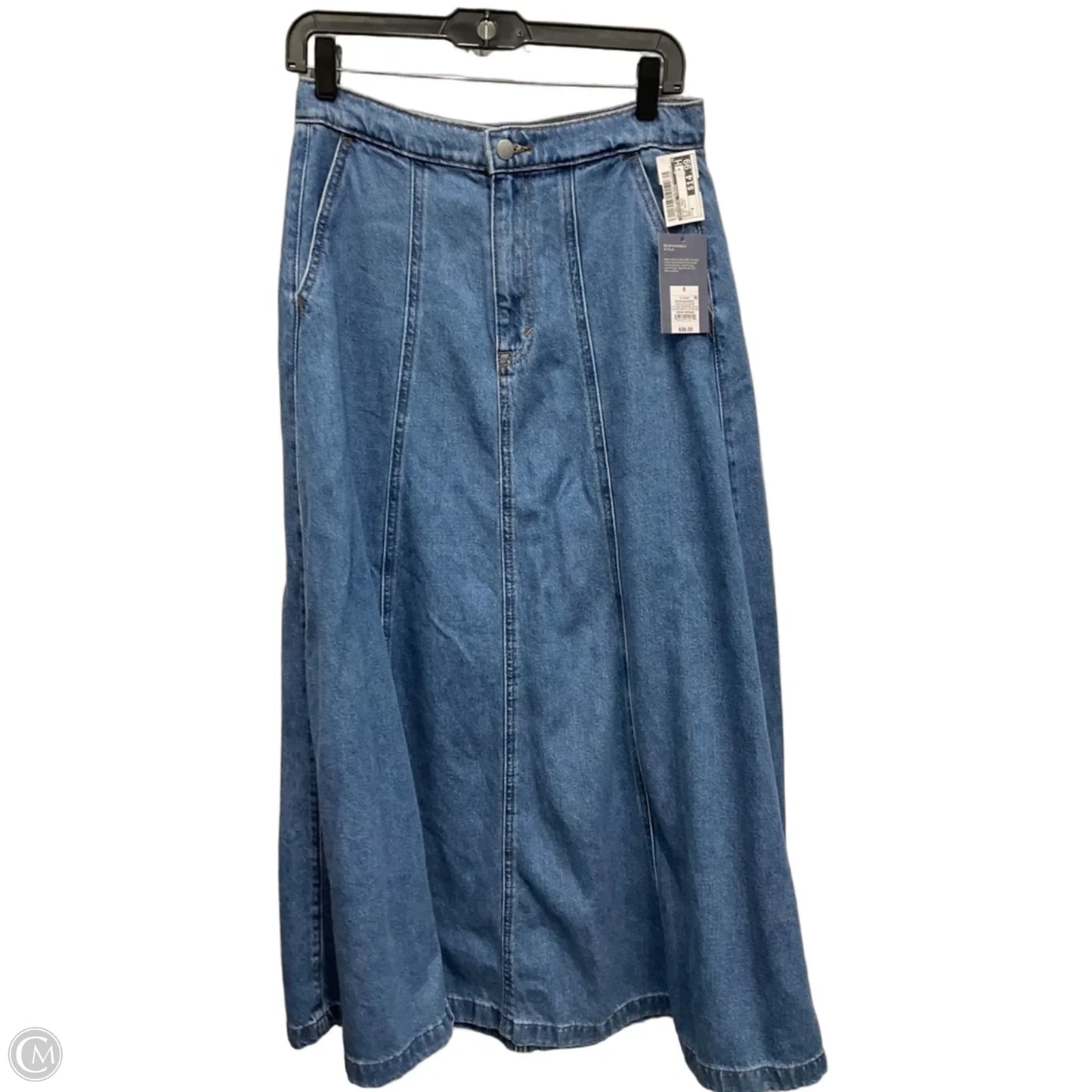 Skirt Maxi By Universal Thread In Blue Denim, Size: 6