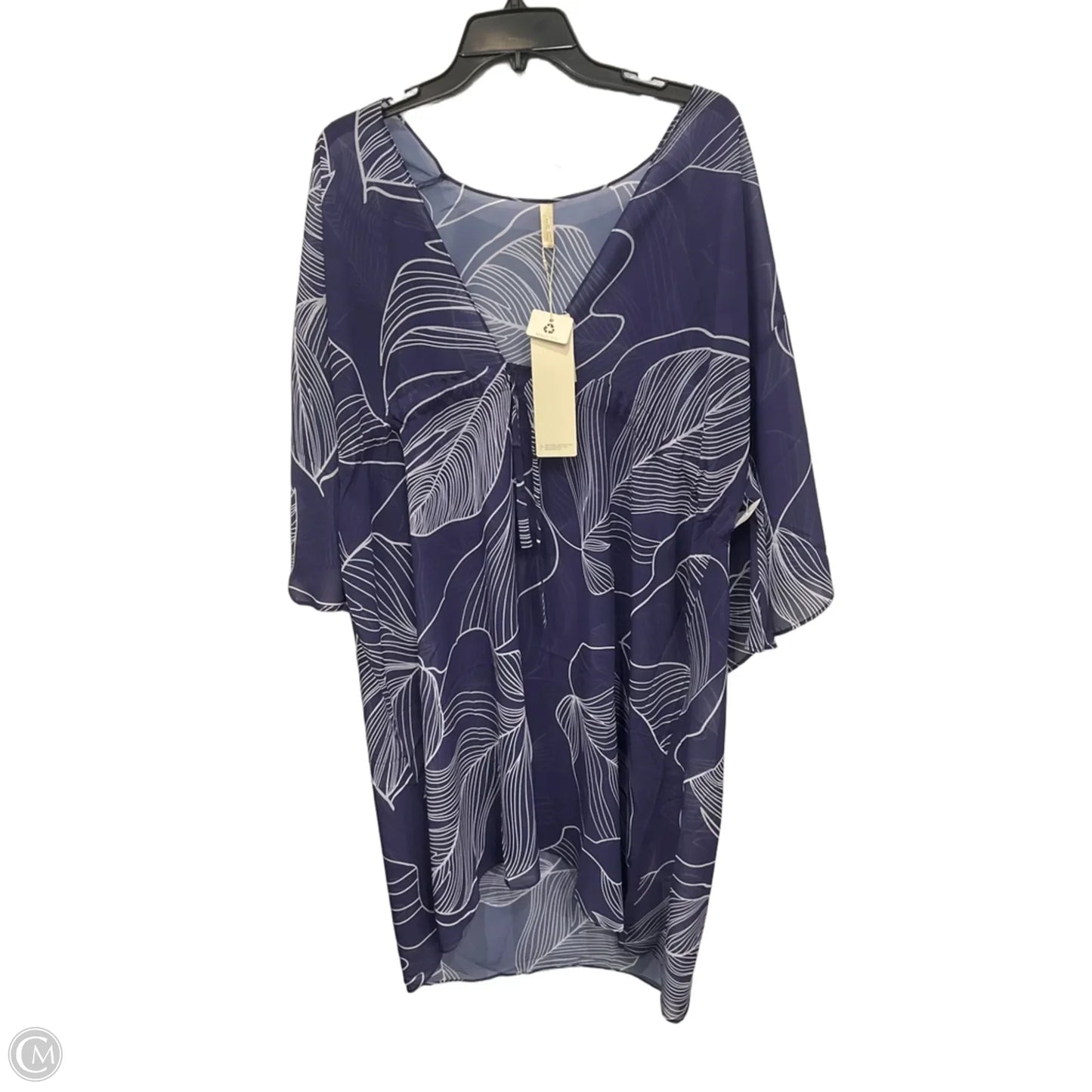 Swimwear Cover-up By Gottex In Purple & White, Size: M