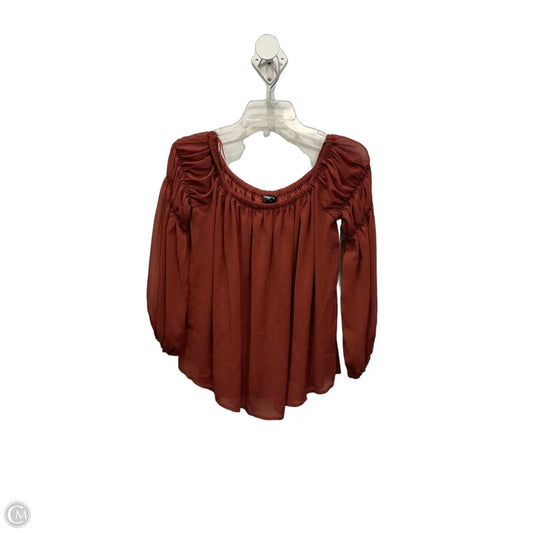 Top Long Sleeve By Express In Orange, Size: Xs