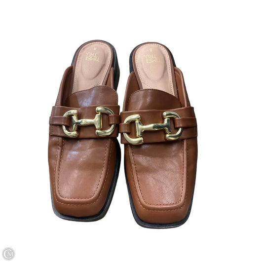 Shoes Heels Block By Time And Tru In Brown, Size: 8