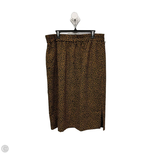 Skirt Midi By J. Crew In Black & Orange, Size: 14