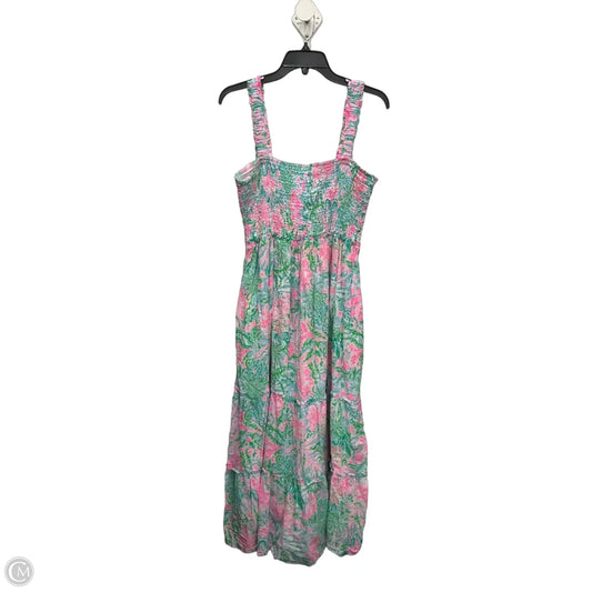 Dress Designer By Lilly Pulitzer In Green & Pink, Size: Xl