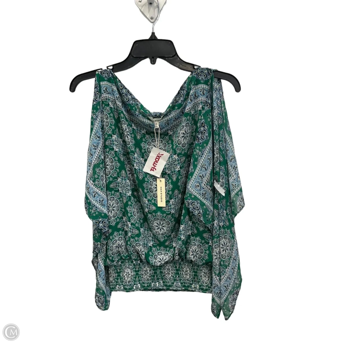Top Short Sleeve By Max Studio In Green, Size: M
