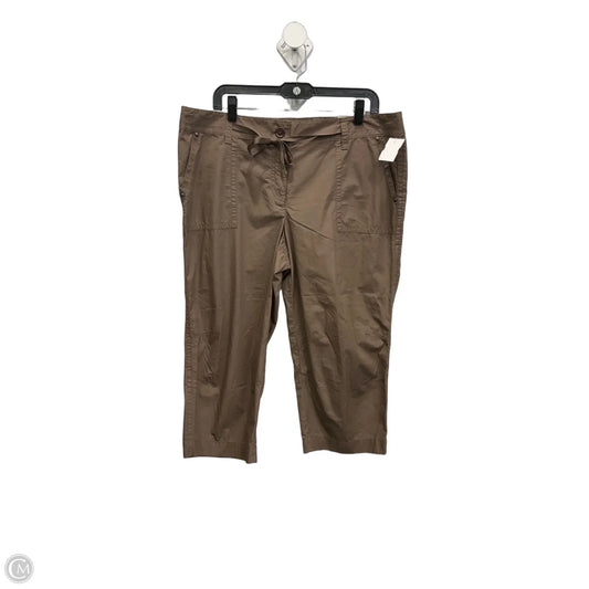 Capris By Ann Taylor In Brown, Size: 14