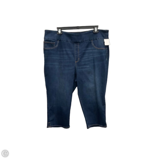 Capris By Chicos In Blue Denim, Size: 16