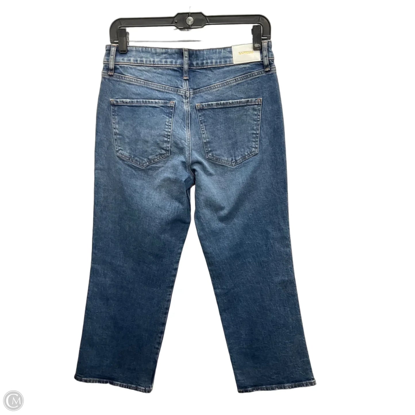 Jeans Cropped By Express In Blue Denim, Size: 4