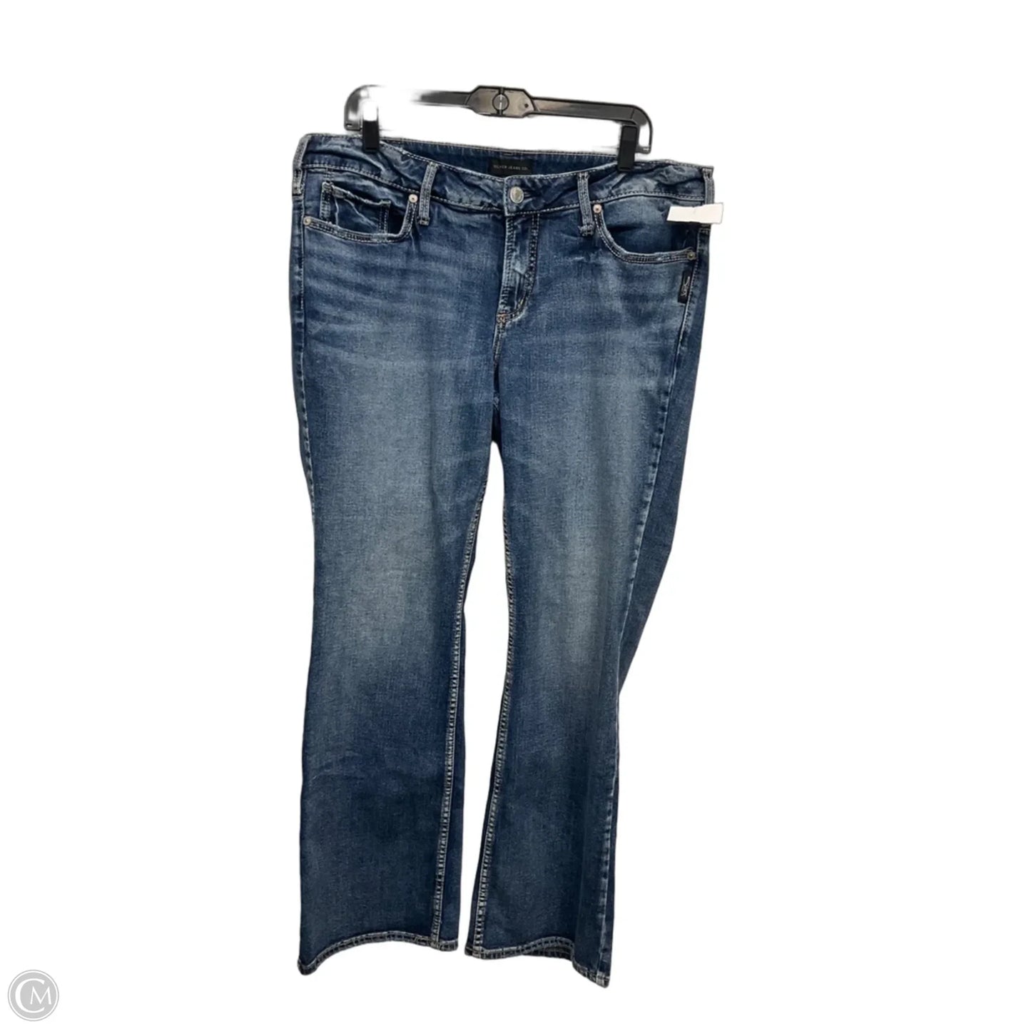 Jeans Boot Cut By Silver In Blue Denim, Size: 14