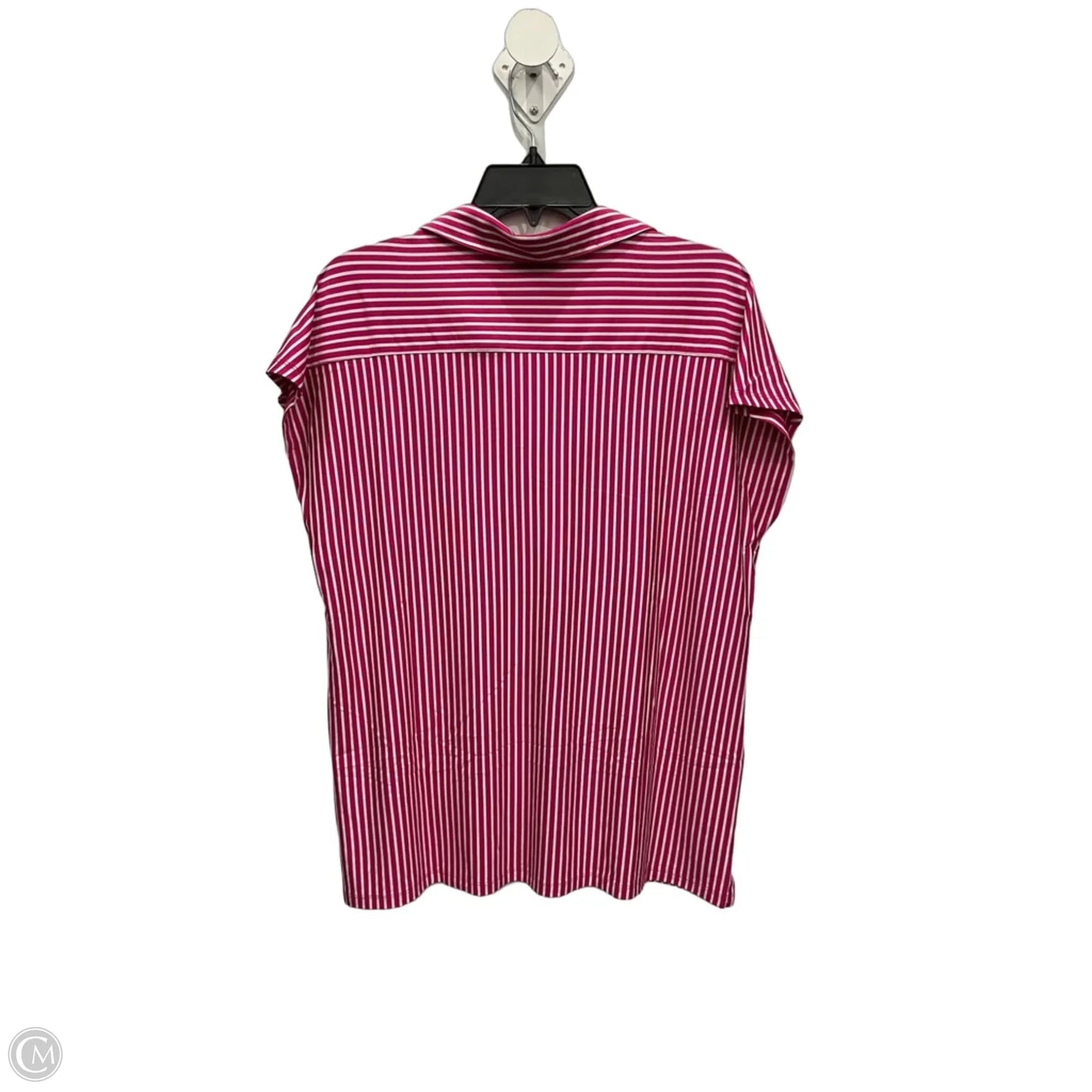 Top Sleeveless By Jones New York In Pink & White, Size: L