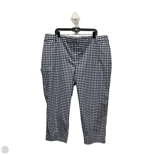 Pants Cropped By Talbots In Blue & White, Size: 22