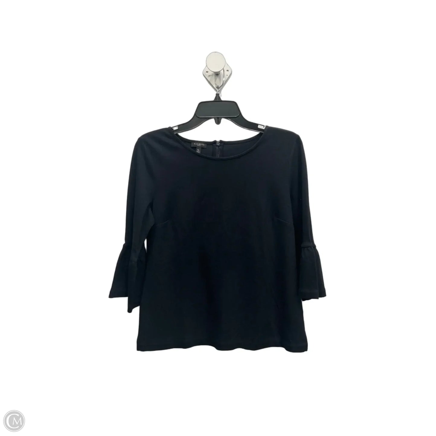 Top 3/4 Sleeve By Talbots In Black, Size: M