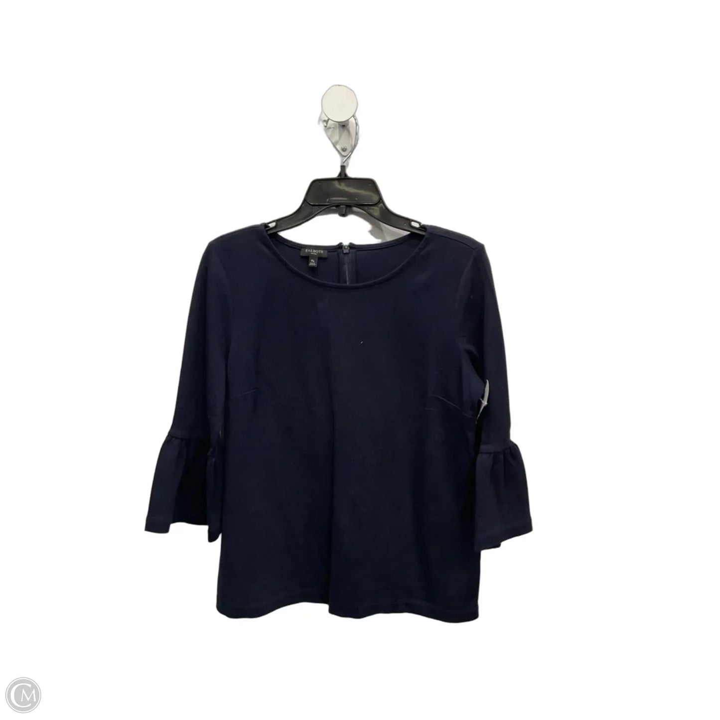 Top 3/4 Sleeve By Talbots In Blue, Size: M
