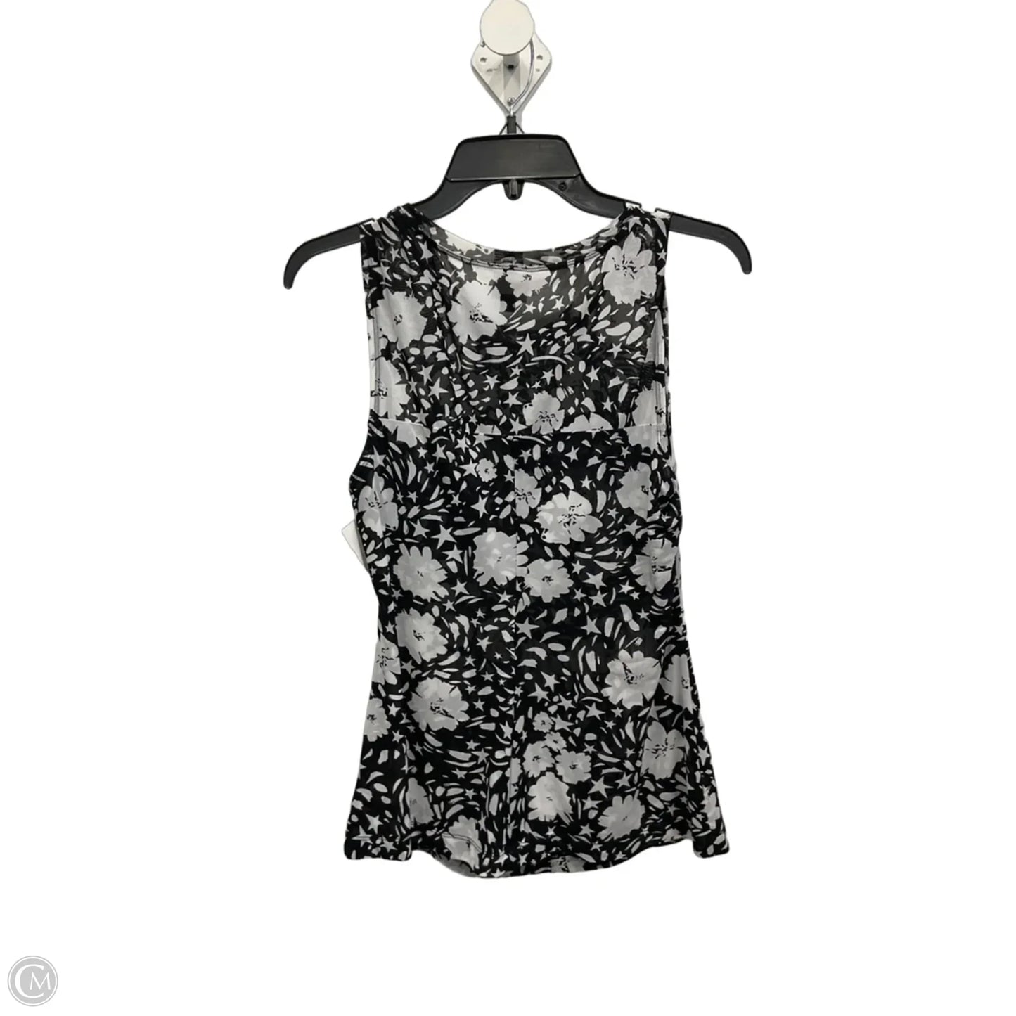 Top Sleeveless By Cabi In Black & White, Size: S