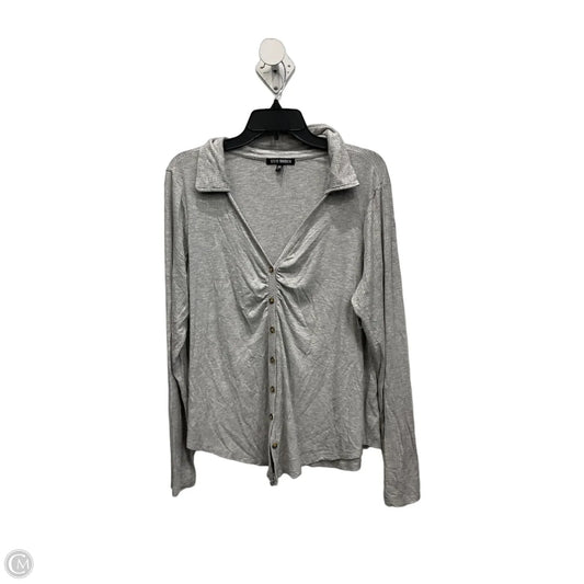 Top Long Sleeve By Steve Madden In Grey, Size: Xxl