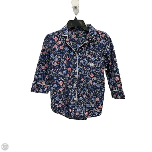 Pajamas 2pc By Ralph Lauren In Blue, Size: M