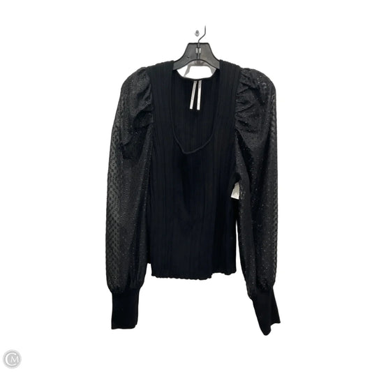 Top Long Sleeve By Anthropologie In Black, Size: 1x