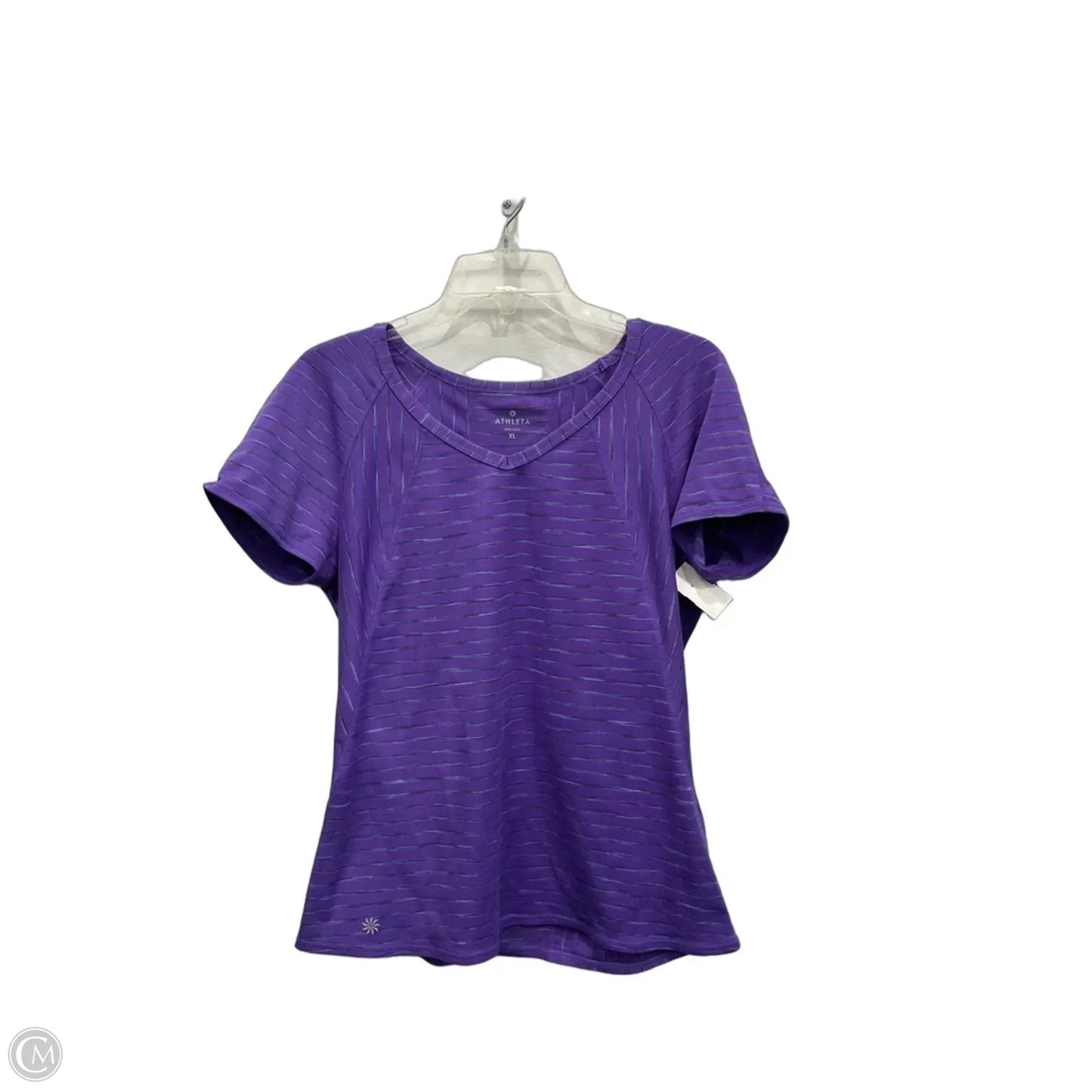 Athletic Top Short Sleeve By Athleta In Purple, Size: Xl