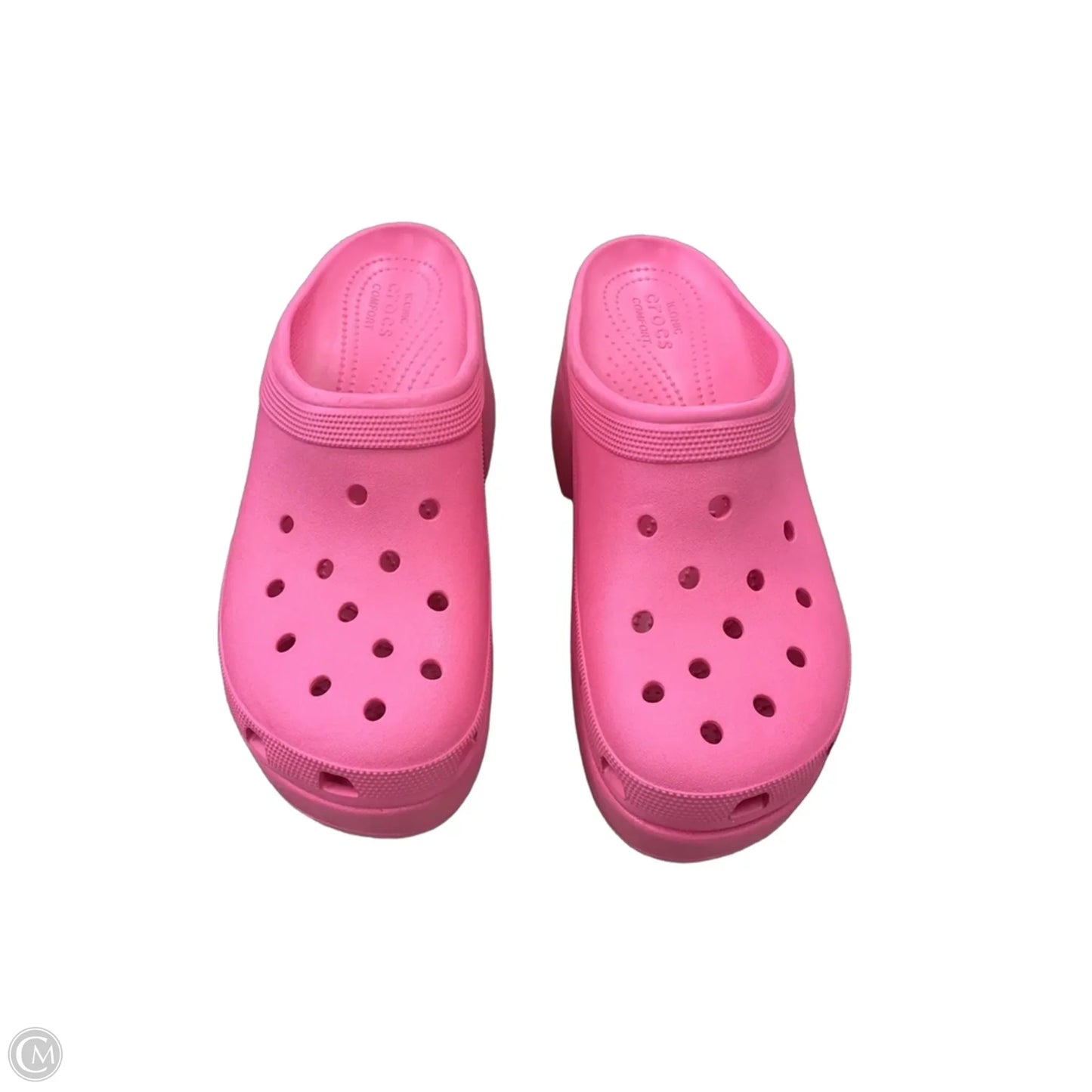 Shoes Heels Block By Crocs In Pink, Size: 10
