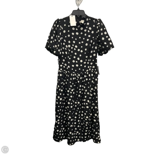 Dress Casual Midi By Adelyn Rae In Black & White, Size: M