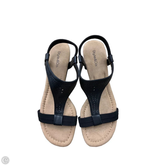 Sandals Heels Block By Style And Company In Black, Size: 8