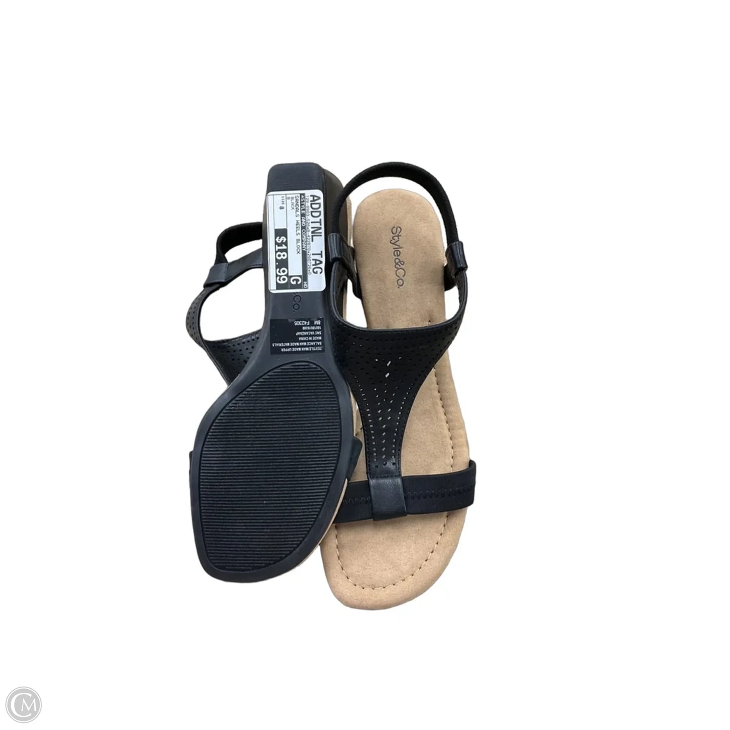 Sandals Heels Block By Style And Company In Black, Size: 8