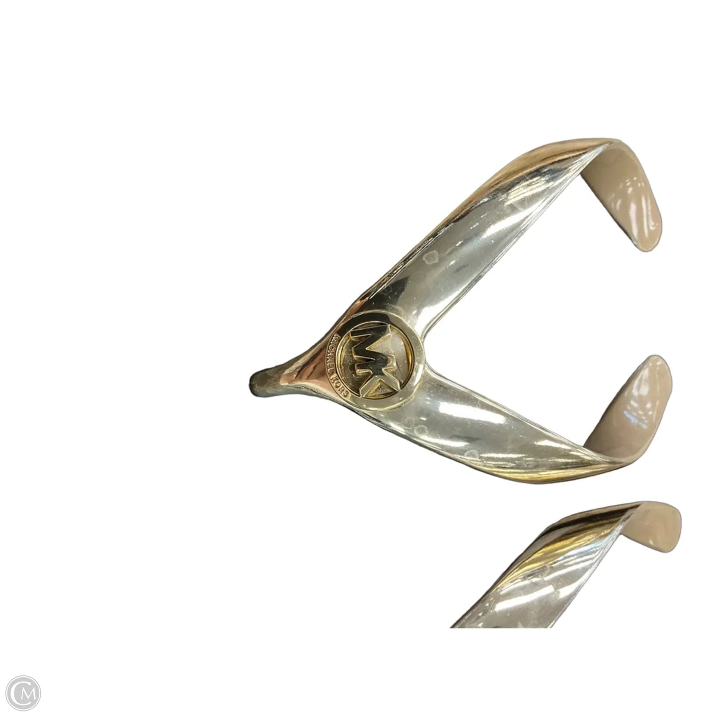 Sandals Flip Flops By Michael By Michael Kors In Brown & Gold, Size: 8