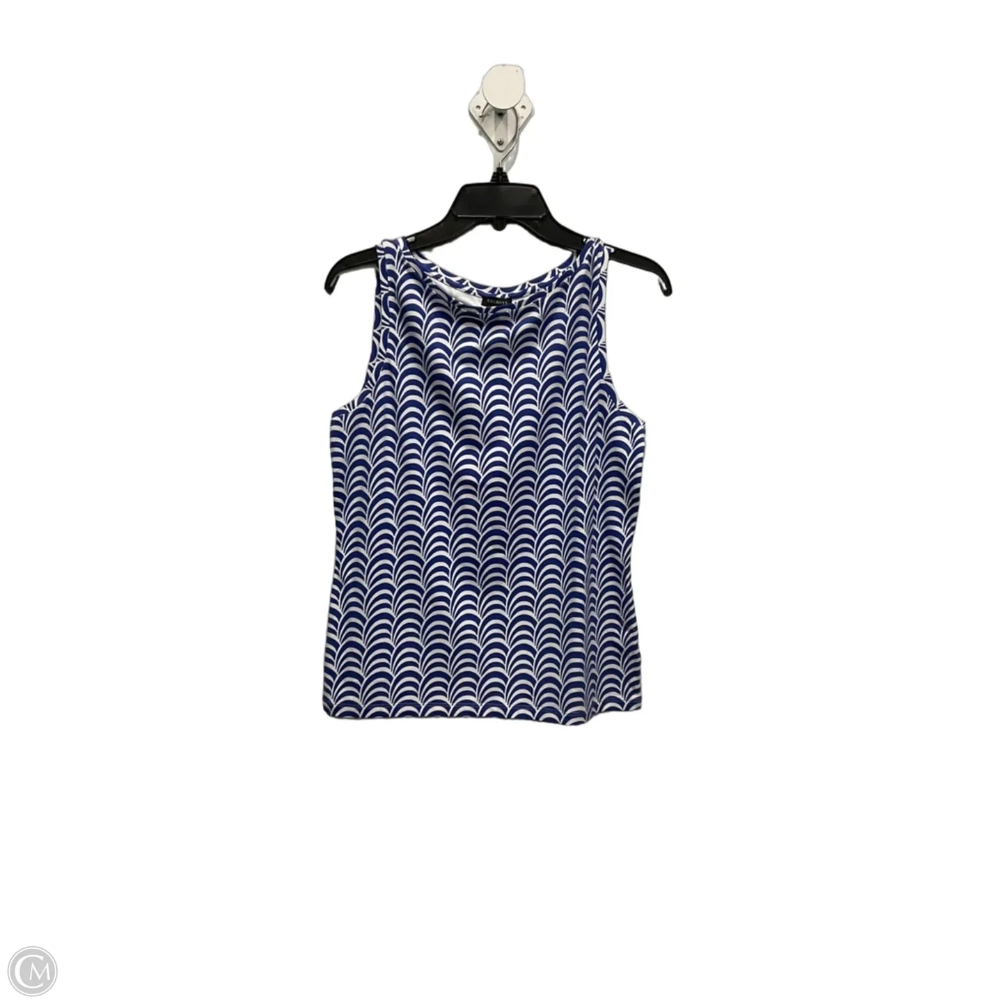 Top Sleeveless By Talbots In Blue & White, Size: M