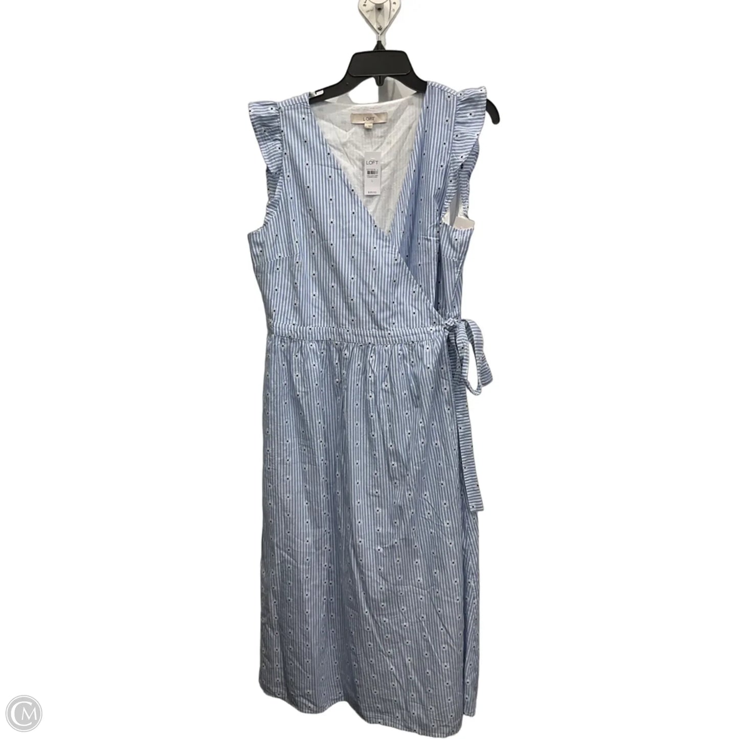 Dress Casual Maxi By Loft In Striped Pattern, Size: L