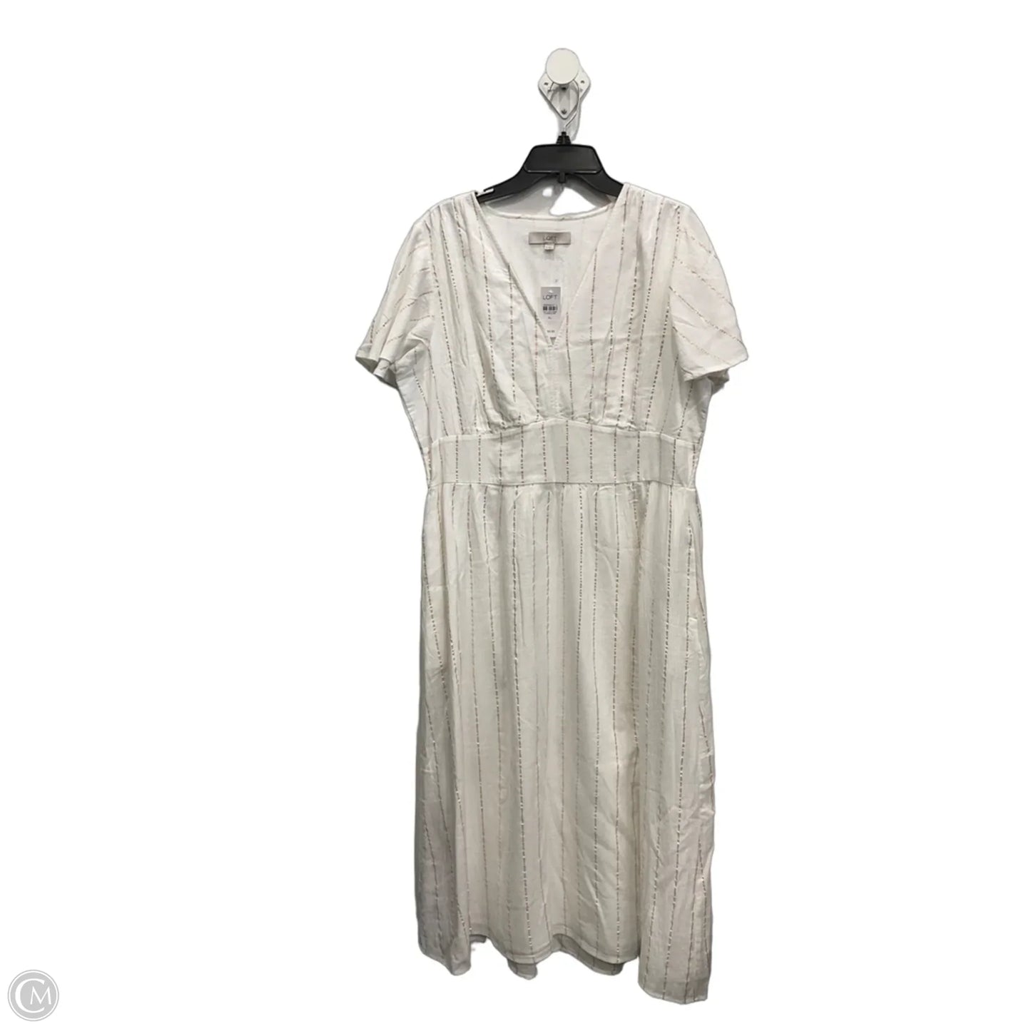 Dress Casual Maxi By Loft In White, Size: Xl