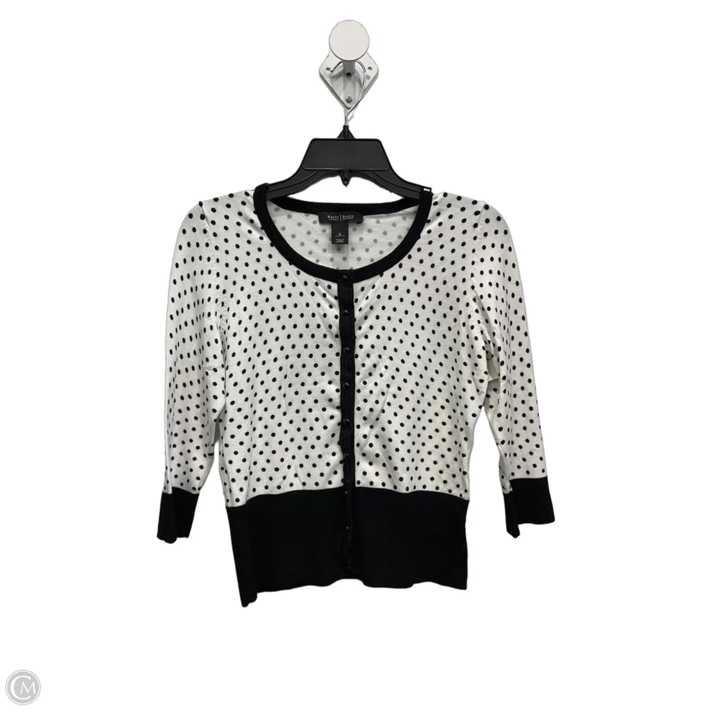 Cardigan By White House Black Market In Polkadot Pattern, Size: Small
