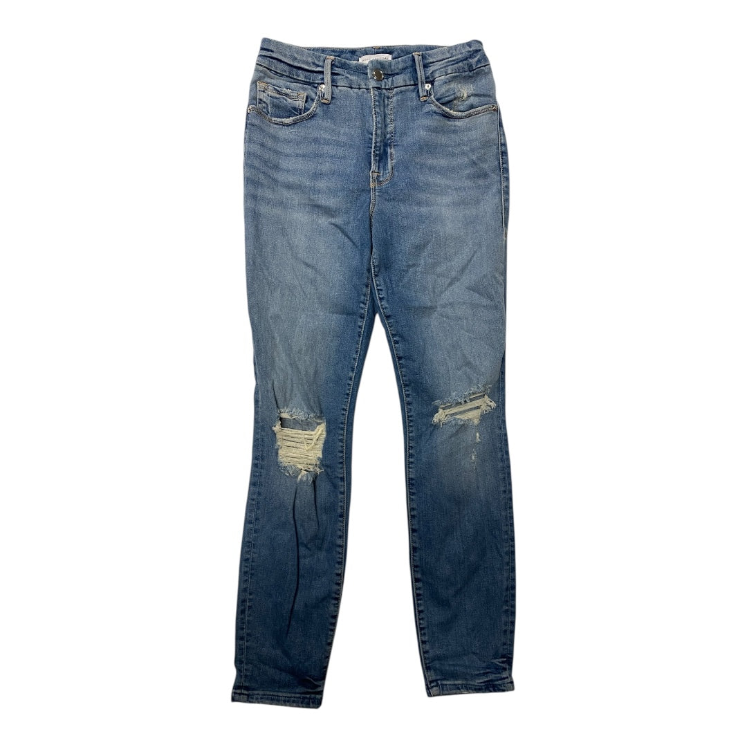 Jeans Skinny By Good American In Blue Denim, Size:6