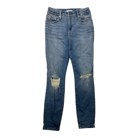 Jeans Skinny By Good American In Blue Denim, Size:6