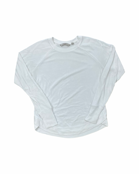 Athletic Top Ls Collar By Athleta In White, Size:Xxs