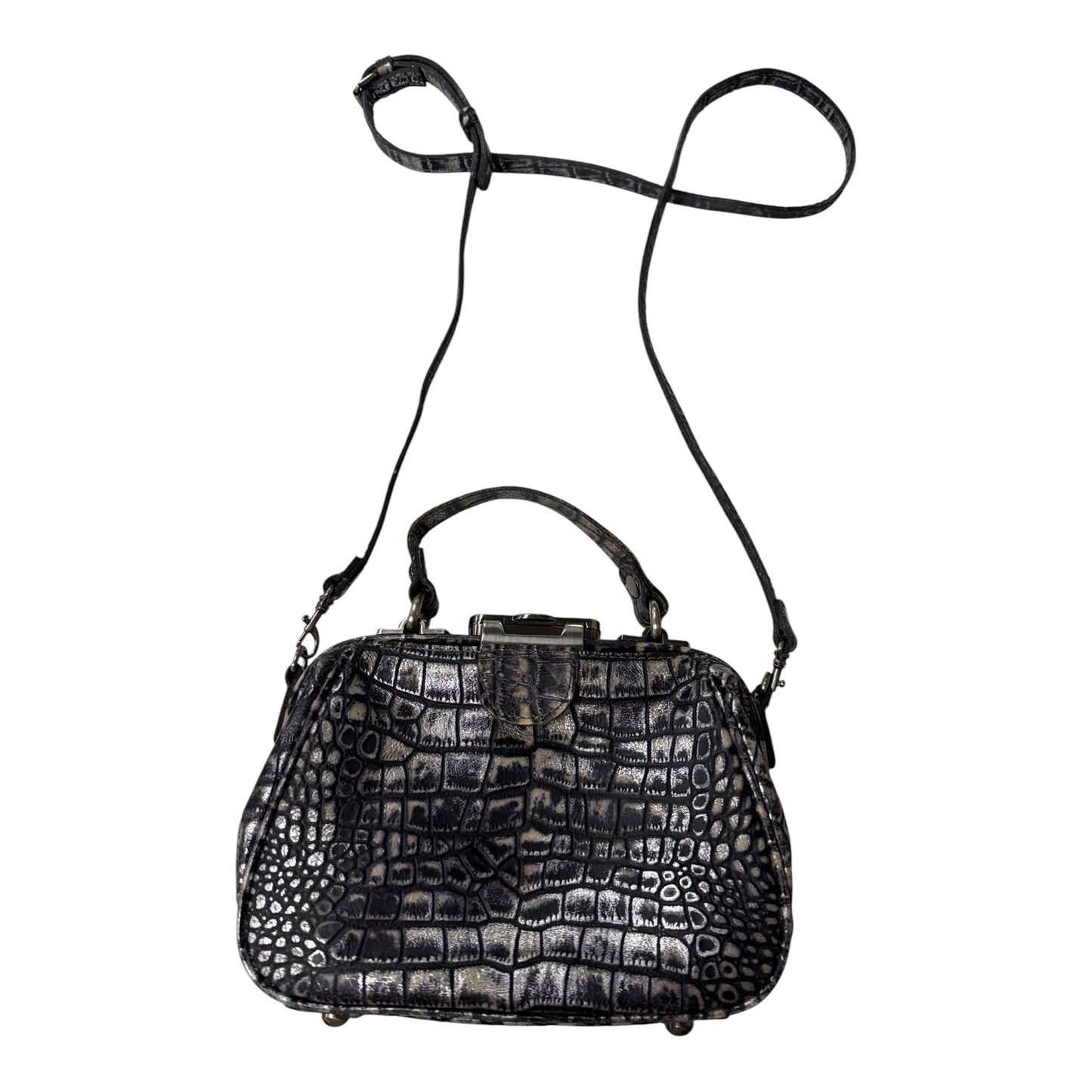 Crossbody Designer By Patricia Nash In Silver, Size:Small