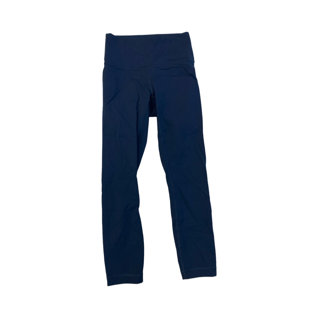 Athletic Leggings By Lululemon In Navy, Size:4