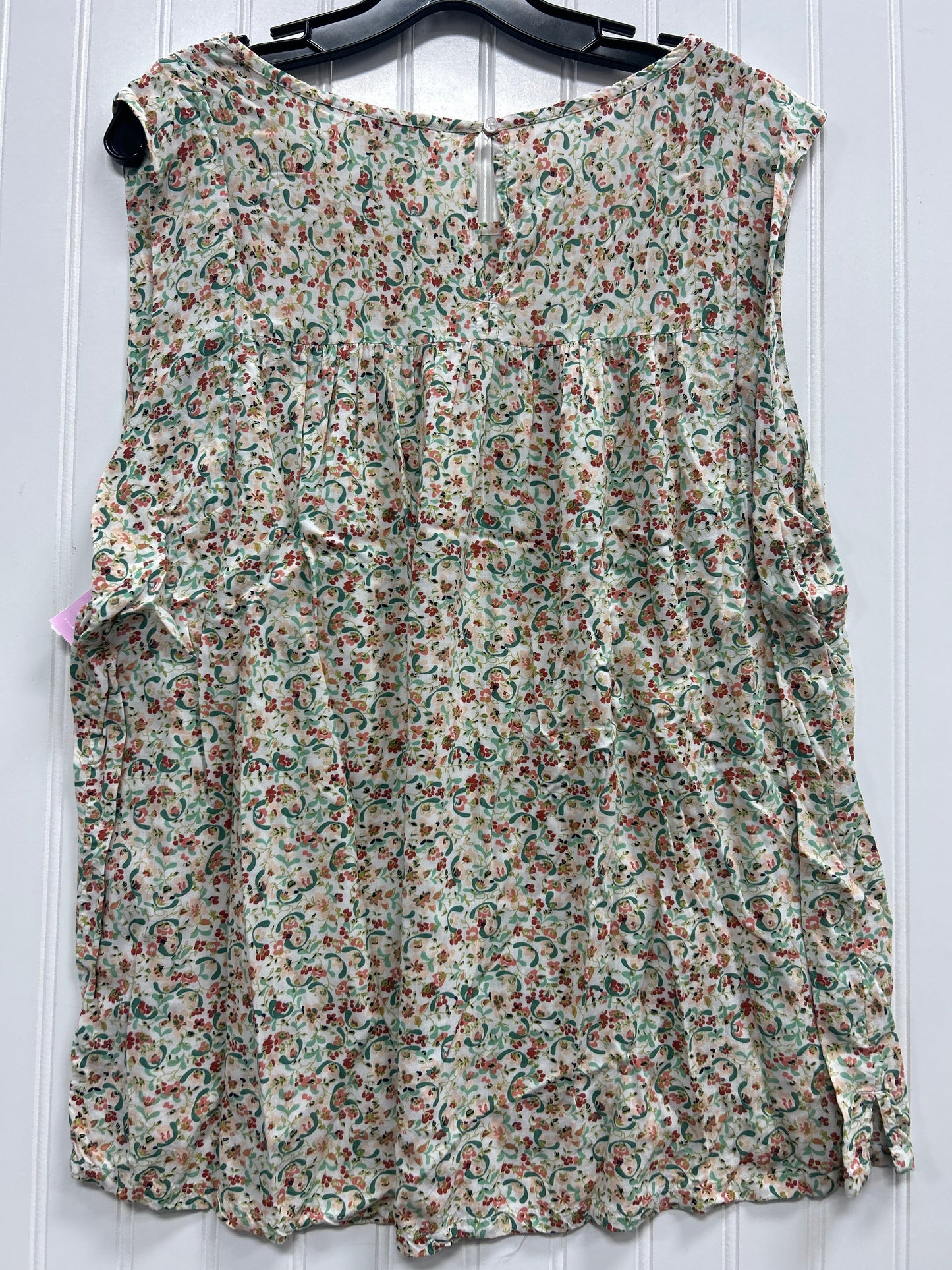 Top Sleeveless By Loft In Floral Print, Size:Xl