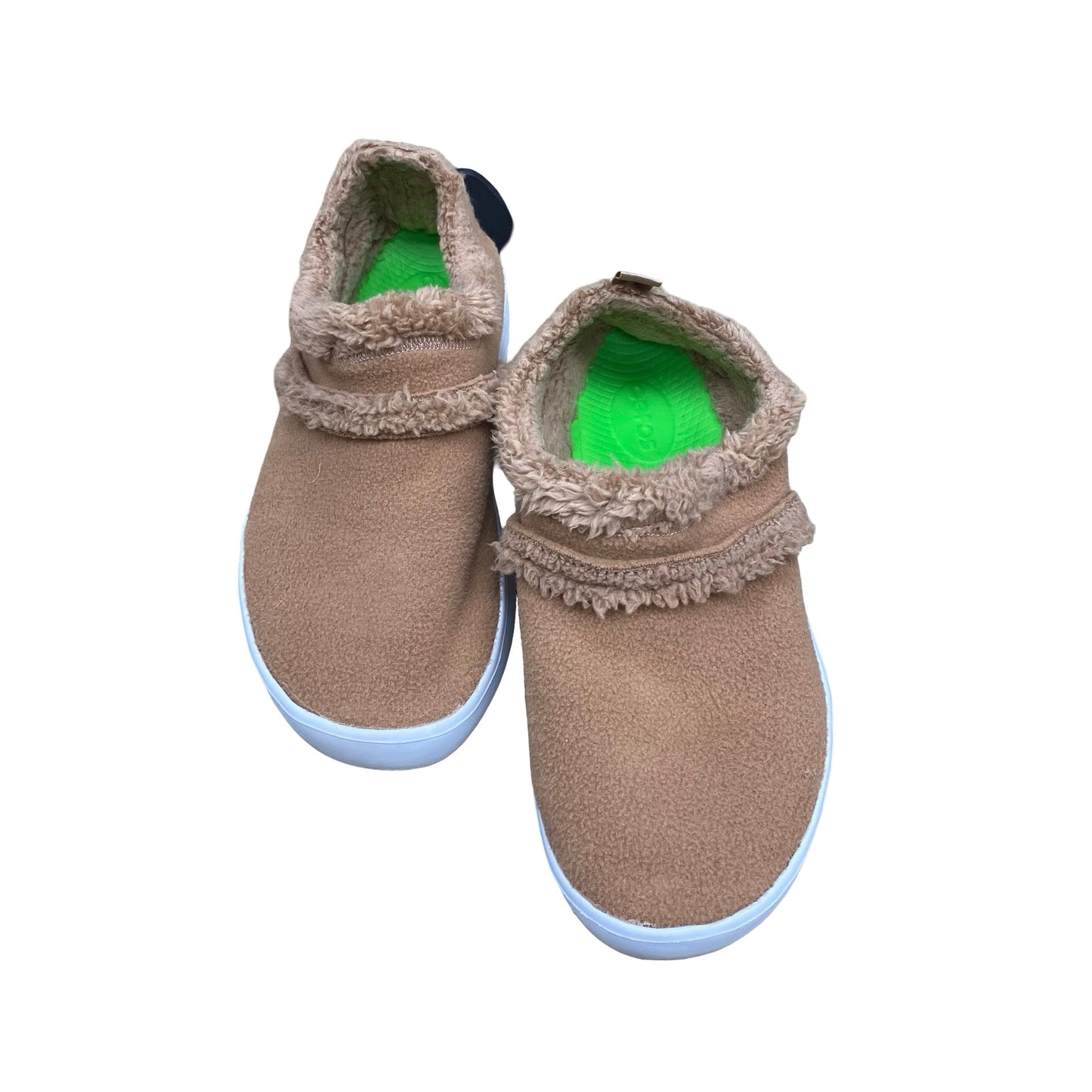 Shoes Flats By Oofos In Brown & Green, Size:9