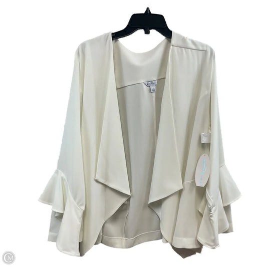 Cardigan By Boutique + In White, Size: 1x