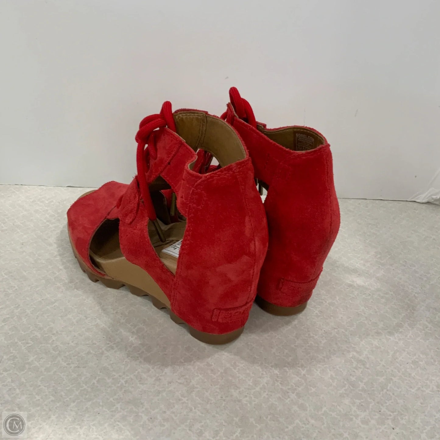 Sandals Heels Wedge By Sorel In Red, Size: 8