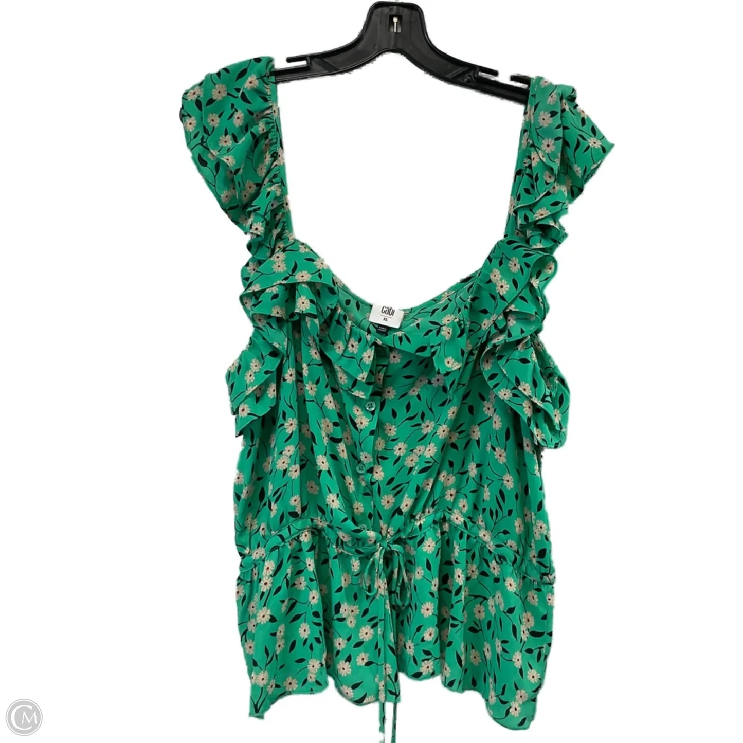 Top Sleeveless By Cabi In Green, Size: Xl