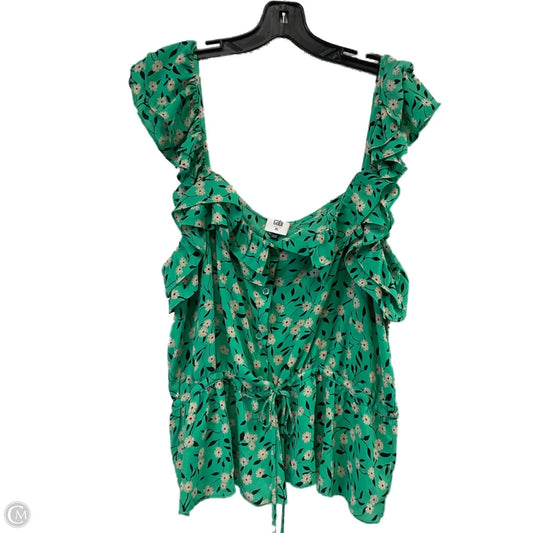 Top Sleeveless By Cabi In Green, Size: Xl