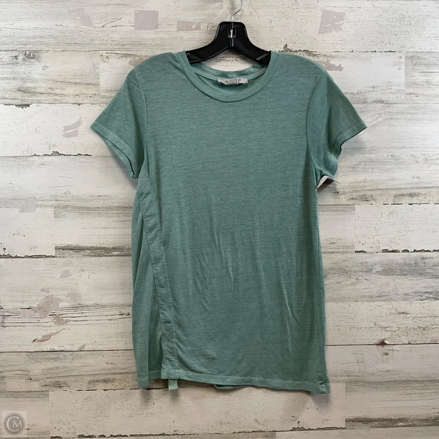 Top Short Sleeve Designer By All Saints In Green, Size: S