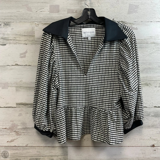 Blouse 3/4 Sleeve By SMITH & QUINN In Black & White, Size: S