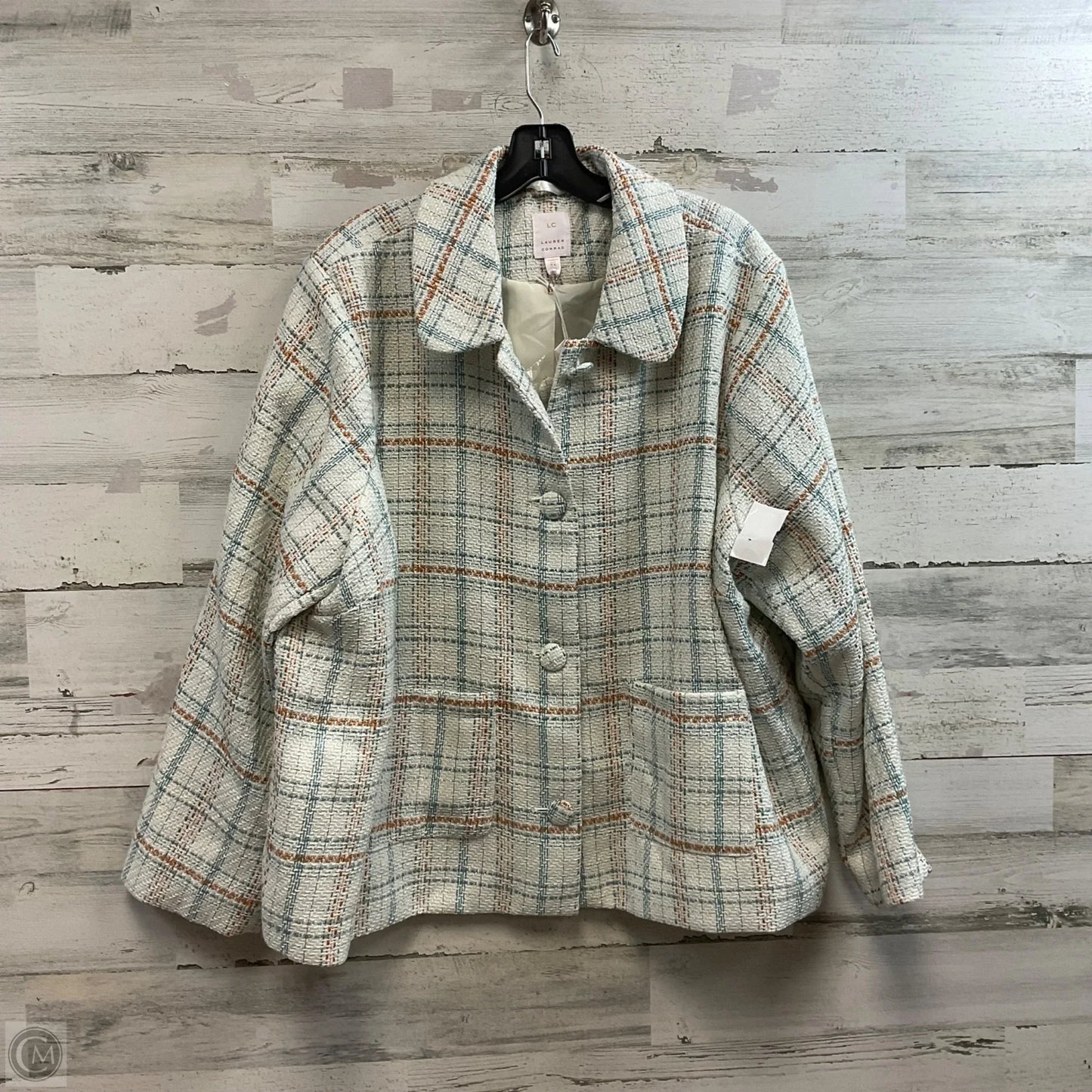 Jacket Other By Lc Lauren Conrad In Cream & Green, Size: 3x
