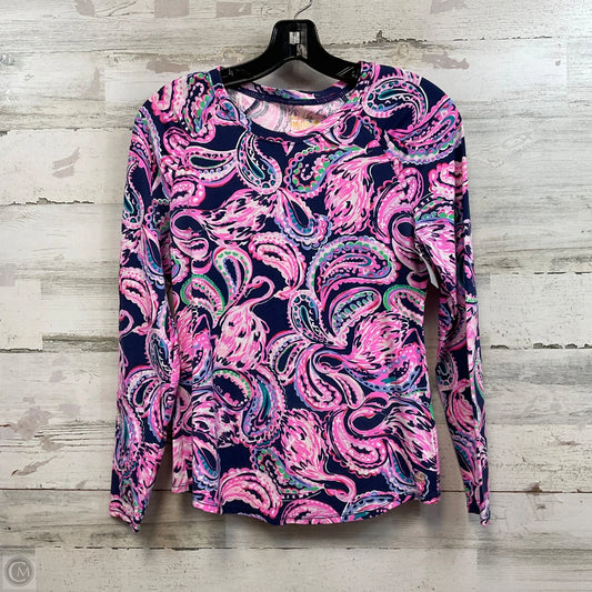 Top Long Sleeve By Lilly Pulitzer In Blue & Pink, Size: Xs