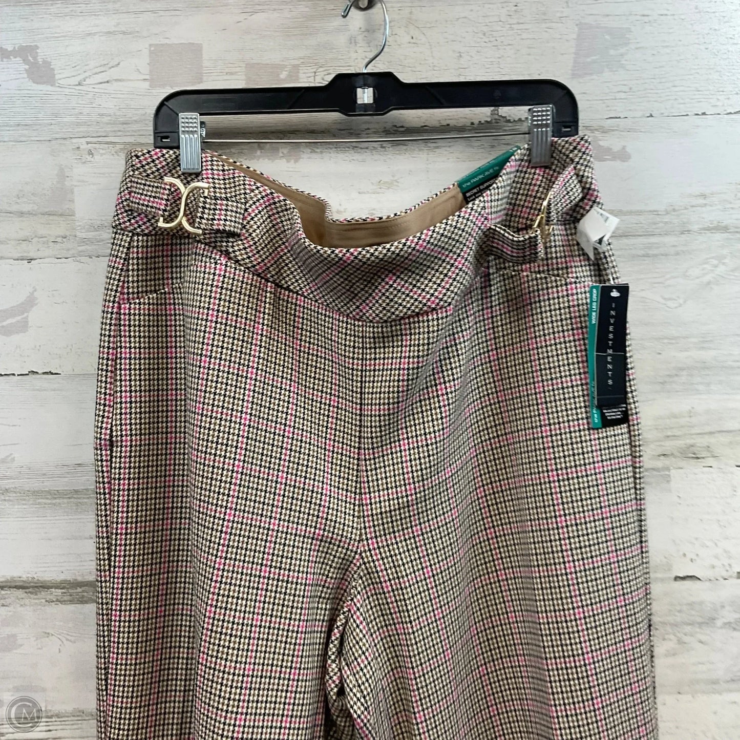 Pants Dress By Investments In Brown & Cream, Size: 18