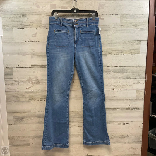 Jeans Flared By Loft In Blue Denim, Size: 6